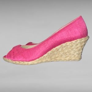 LifeStride Women's Romp Barbie Pink Peep Toe Espadrilles Size 9.5